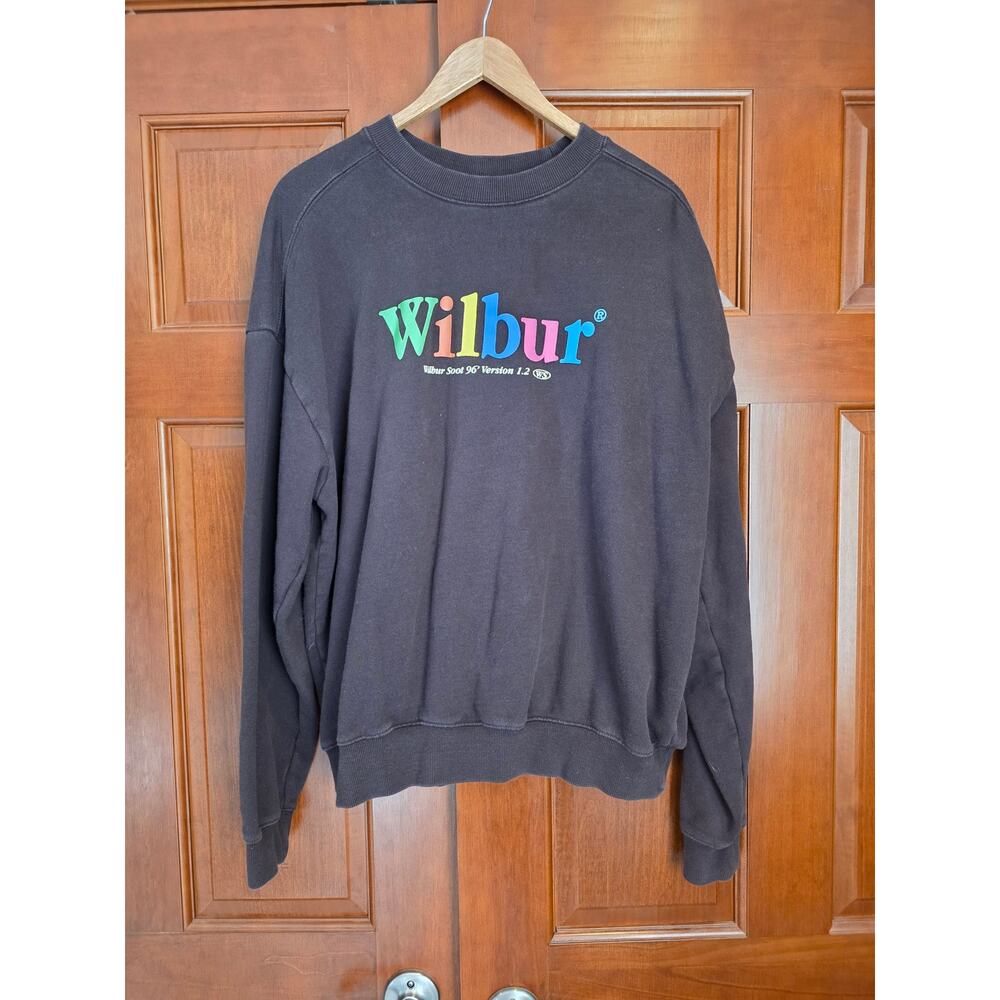 Authentic Wilbur Soot 96' Version 1.2 Brown Puff Print Cotton Crewneck Medium